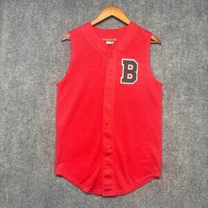 Teamwork Athletic Apparel Baseball Jersey Vest‎ Mens M Red Mesh B 26 Made in USA